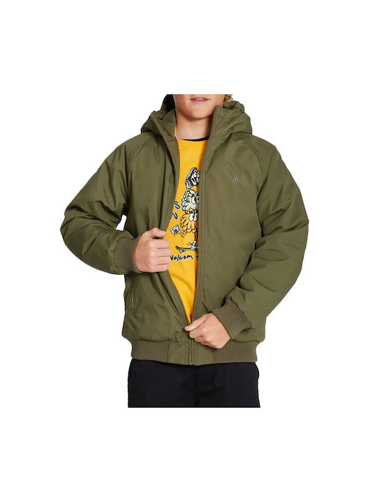 Volcom Kids Casual Jacket short Hooded Khaki