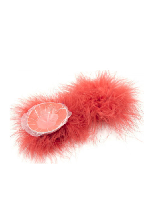 Naughty Toys Feather Round Nipple Covers Κόκκινα