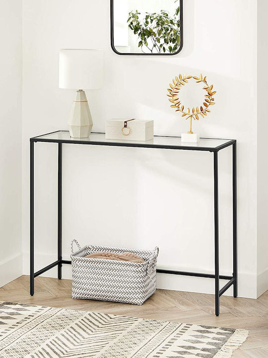 Metal Console Table Black L100.5xW35.6xH80cm