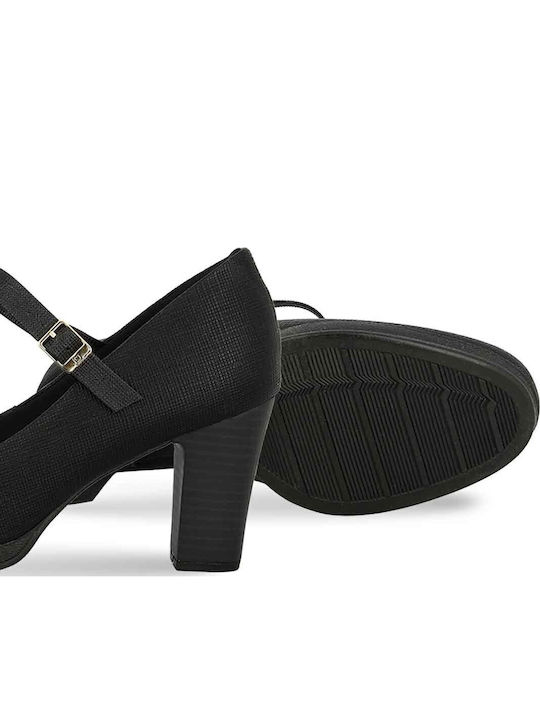 Pumps mit Riemen Schwarz