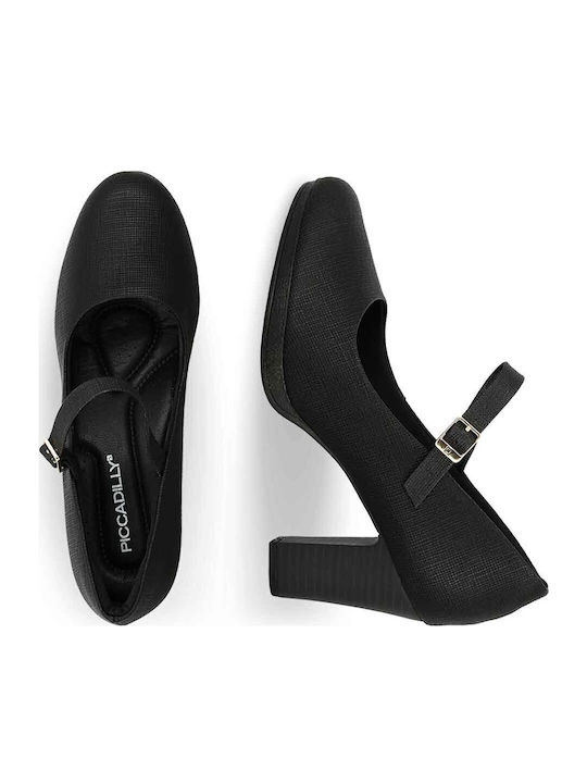Pumps mit Riemen Schwarz