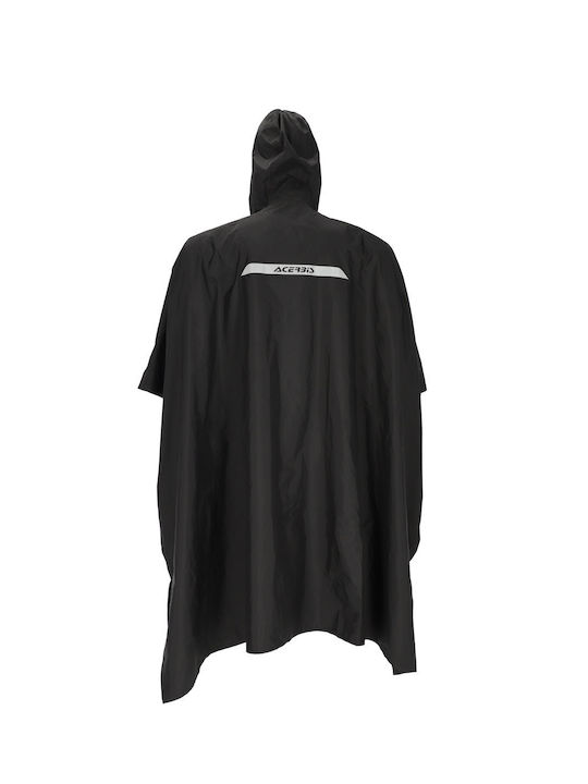 Acerbis Rain Poncho Ανδρικό Αδιάβροχο Πόντσο Μηχανής Μαύρο Χρώμα