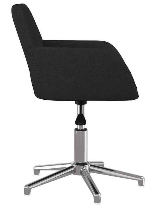 Rotativă Scaun Vizitator cu Brațe Negru 53.5x57x70cm 1buc