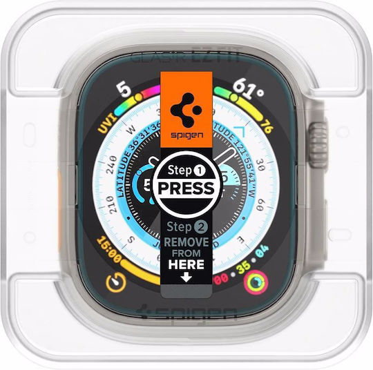 Spigen GLAS.tR EZ Fit 2бр Закалено стъкло за Apple Watch Ultra 49мм 2бр AGL05556