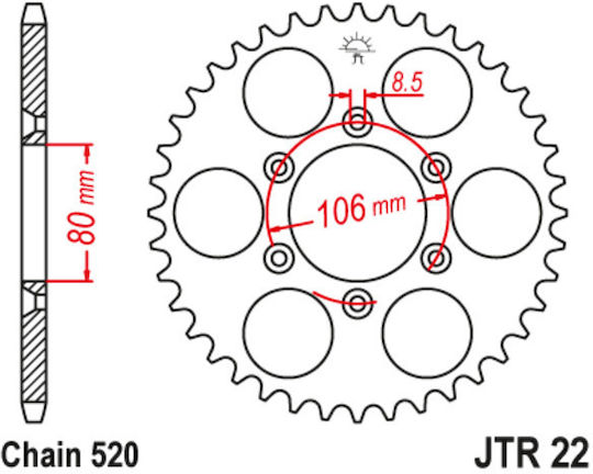 JT Sprockets Hinteres Ritzel 49 Zähne