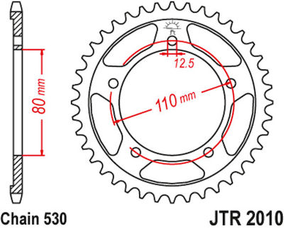 JT Sprockets Rear Sprocket 2001-2004 48 Teeth for Triumph Tiger