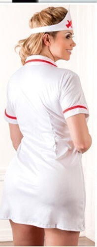 Cottelli Collection Nurse Plus Size Dress Sexy Στολή Νοσοκόμα
