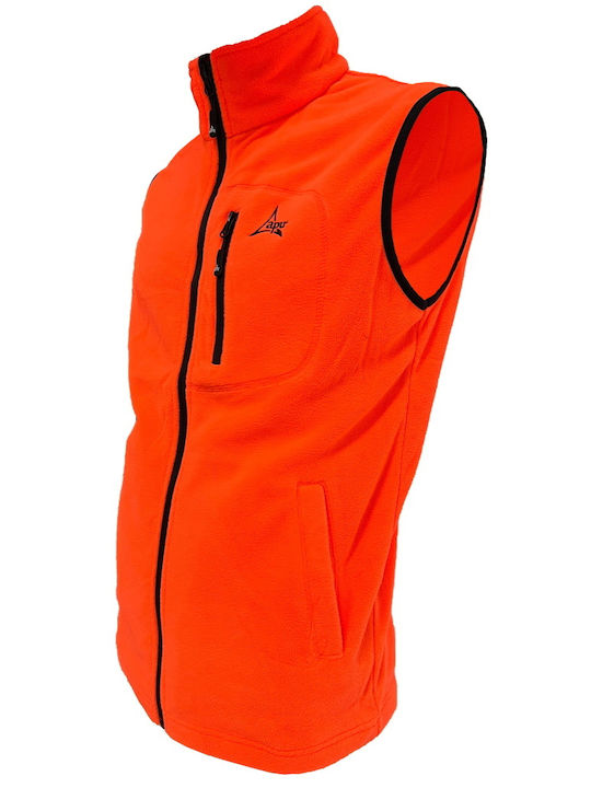 Apu Nepal Arbeitsweste mit Fleece-Futter Orange