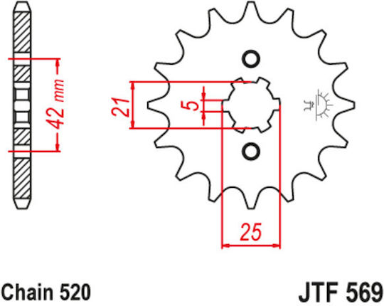 JT Sprockets Front Sprocket 13 Teeth for Kawasaki KLX 250 for Yamaha XV 250 2008-2013