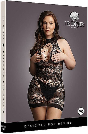 Le Désir Sexy Kleid Criss Cross Neck Minikleid Schwarz