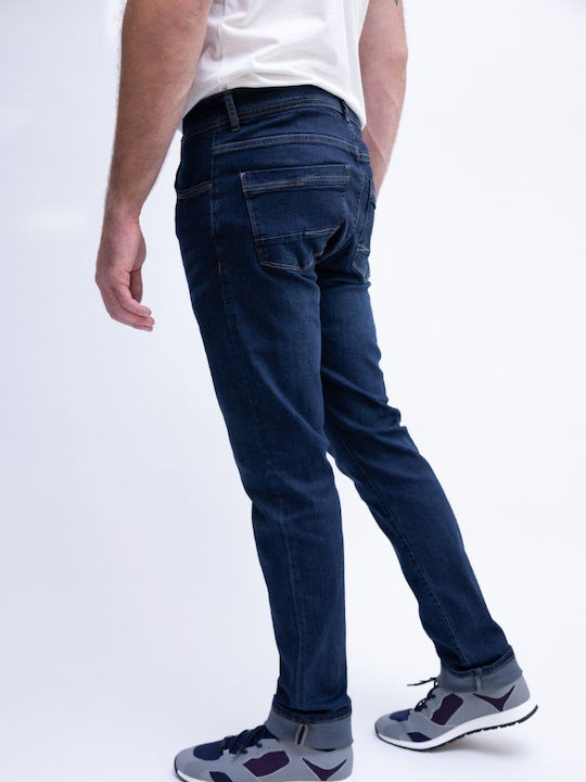 Pantaloni Jeans pentru Bărbați cu Croială Regular Albastru