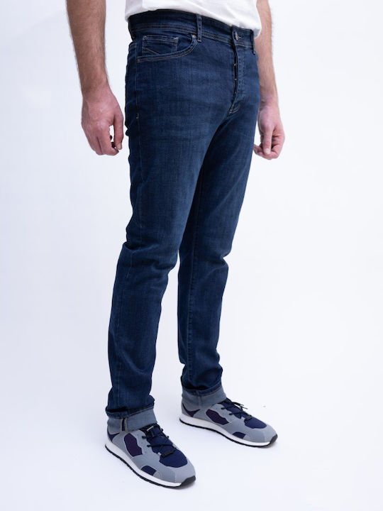 Pantaloni Jeans pentru Bărbați cu Croială Regular Albastru