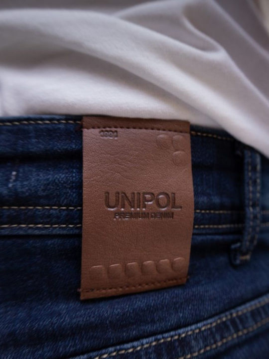Pantaloni Jeans pentru Bărbați cu Croială Regular Albastru