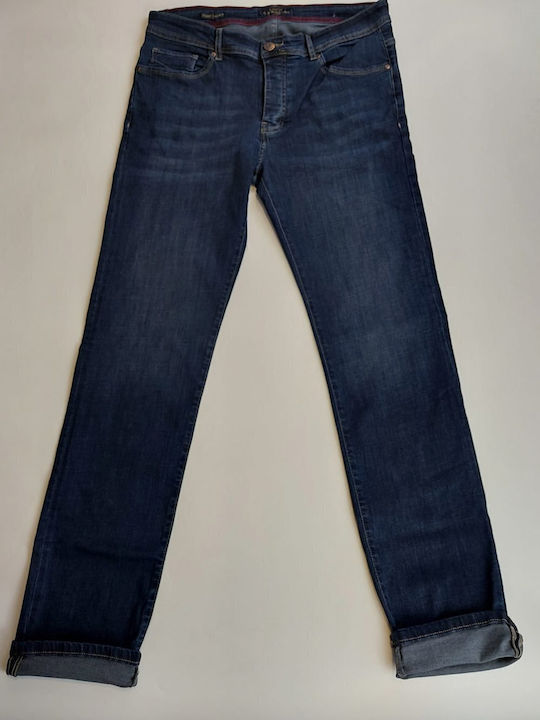 Pantaloni Jeans pentru Bărbați cu Croială Regular Albastru