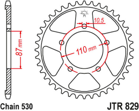 JT Sprockets Pinion spate 46 Dinți pentru Suzuki GSF 600 Bandit