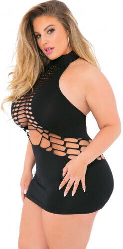 Pink Lipstick Lingerie Womanizer Seamless Dress Секси рокля Black