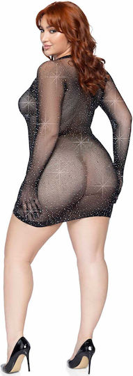 Leg Avenue Gloved Rhinestone Mini Dress