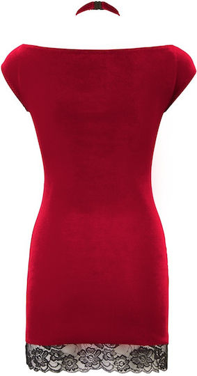 Cottelli Collection Velvet Dress Red