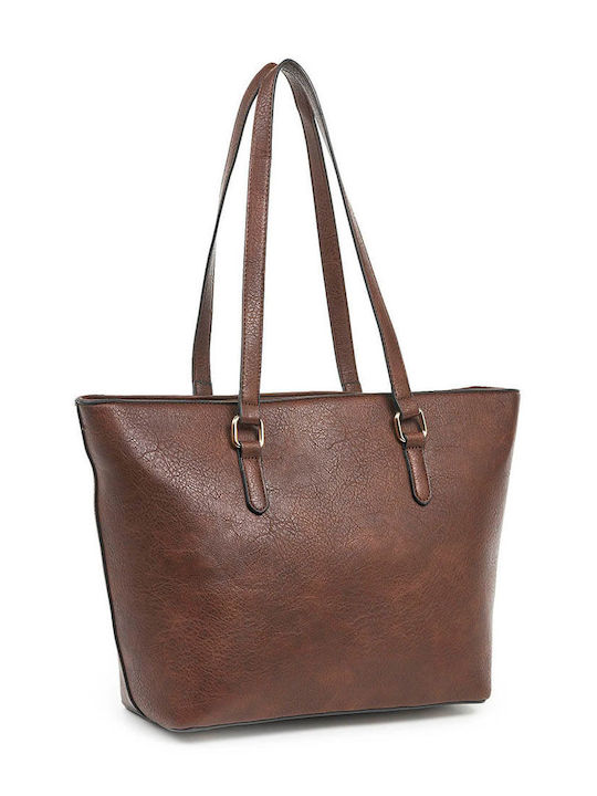 Verde Women's Bag Shopper Shoulder Brown