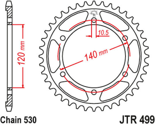 JT Sprockets Hinteres Ritzel 46 Zähne für Kawasaki VN 800 Klassik / ZXR 750
