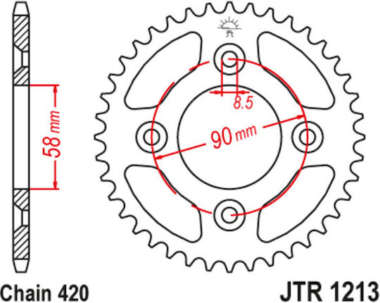 JT Sprockets Rear Sprocket 37 Teeth for Honda XR