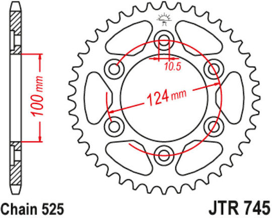 JT Sprockets Rear Sprocket 42 Teeth for Ducati Monster