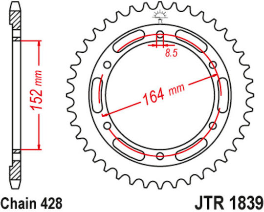 JT Sprockets Hinteres Ritzel 55 Zähne für Yamaha SR (Site-Reliability)