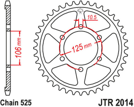 JT Sprockets Hinteres Ritzel 50 Zähne für Triumph Tiger 800