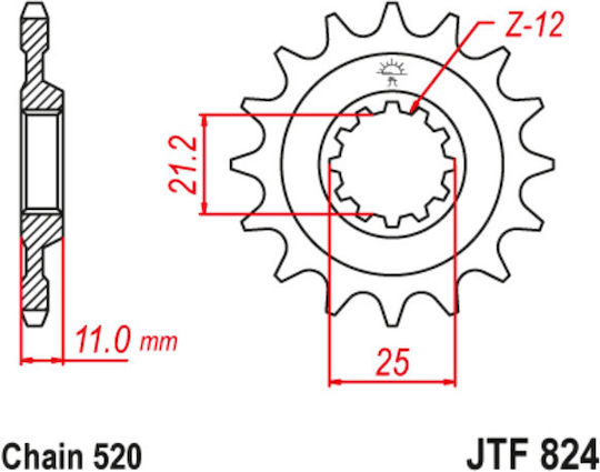 JT Sprockets Front Sprocket 17 Teeth for Husqvarna TE