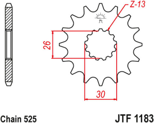 JT Sprockets Front Sprocket 17 Teeth for Triumph Bonneville