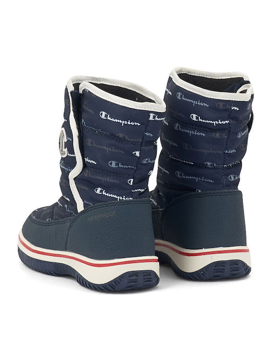 Flakey Kids Snow Boots with Velcro Navy Blue
