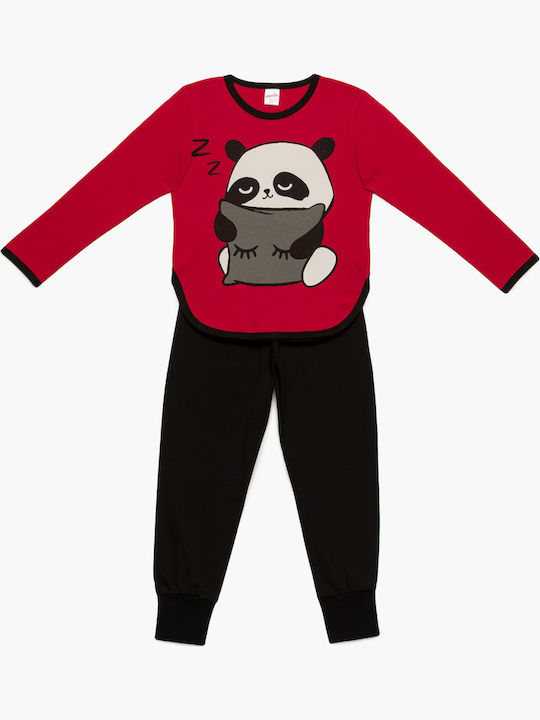 Minerva Παιδική Πιτζάμα Χειμωνιάτικη Panda