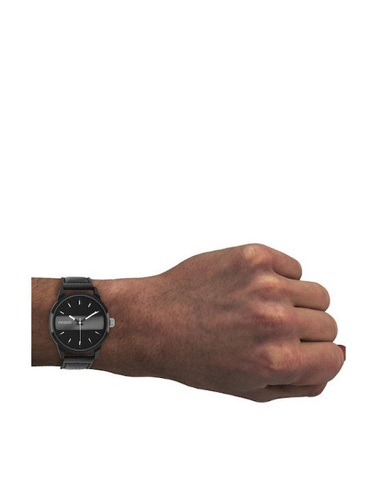Oozoo Τimepieces Watch Battery with Leather Strap