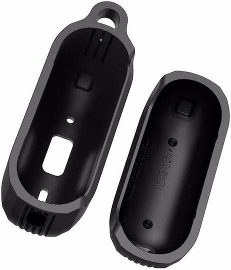 Spigen Rugged Armor Silicone Case with Keychain Black for Apple AirPods Pro