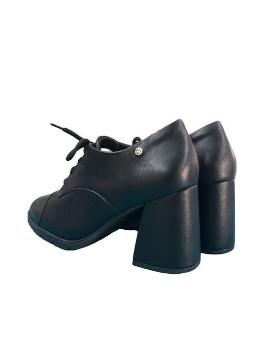 Piccadilly -2 Leather Women's Ankle Boots with Medium Heel Black