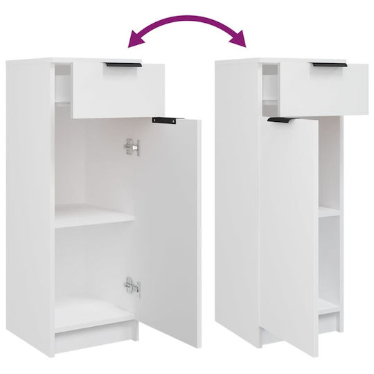 vidaXL Στήλη Μπάνιου Τοίχου Μ32xΒ34xΥ90cm Λευκή