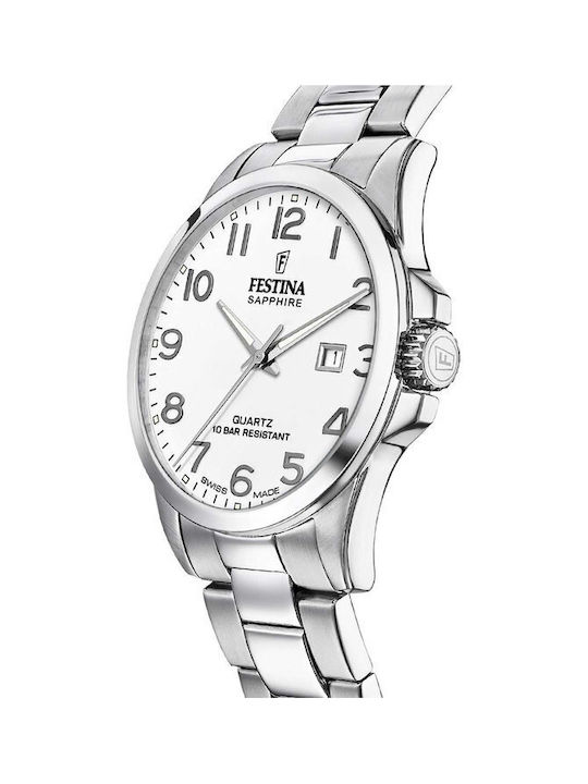 Festina Uhr Batterie mit Silber Metallarmband