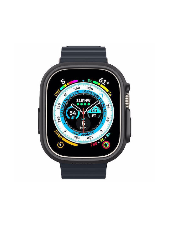 Spigen Thin Fit Plastic Case in Black color for Apple Watch Ultra 49mm
