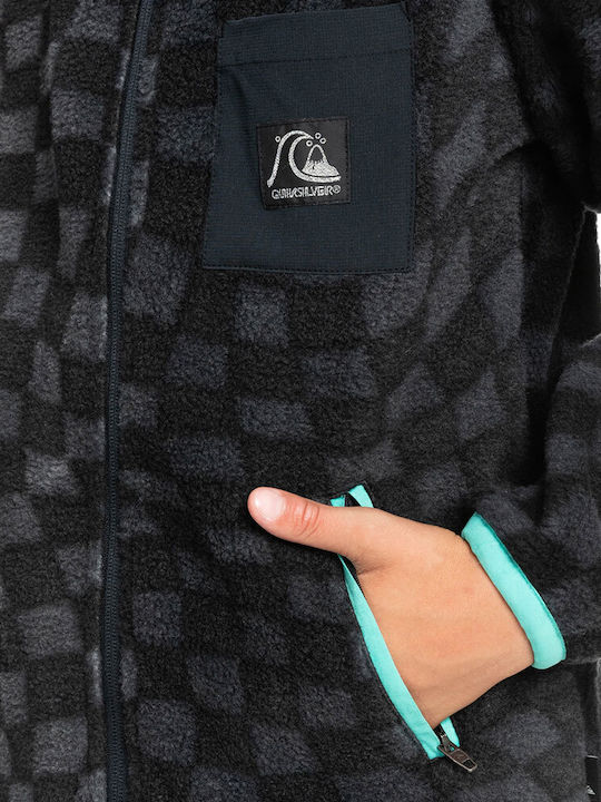 Kinderstrickjacke Fleece Schwarz Clean Coasts K Zip Fleece