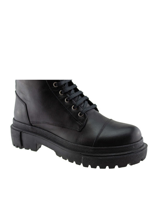 Leather Women's Ankle Boots Black