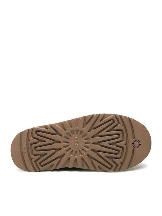 Neumel Suede Kids Boots with Velcro Brown