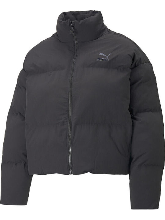 Classics Kurz Damen Puffer Jacke für Winter Schwarz