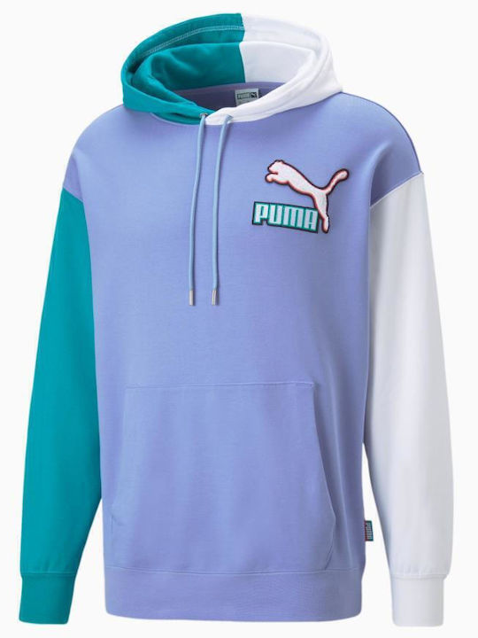 Puma Fandom Sweatshirt with Hood Purple
