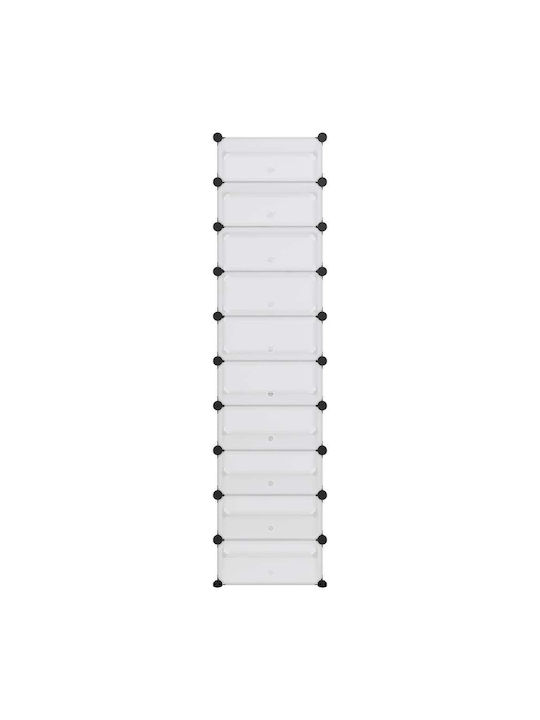 Πλαστική Παπουτσοθήκη με 10 Ράφια Μ44xΠ32xΥ174cm