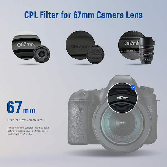 Neewer Ultra Slim Filter CPL / HD 67mm for Camera Lenses
