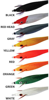 DTD Full Color Glavoc #2.5 Squid Jigs Fluorescent 7pcs/10.1gr White