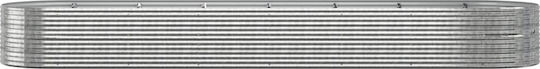 vidaXL Planter Box Metal Silver 586x140x68cm.