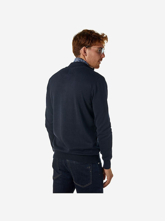 Brokers Jeans Men's Long Sleeve Sweater with Zipper Marine