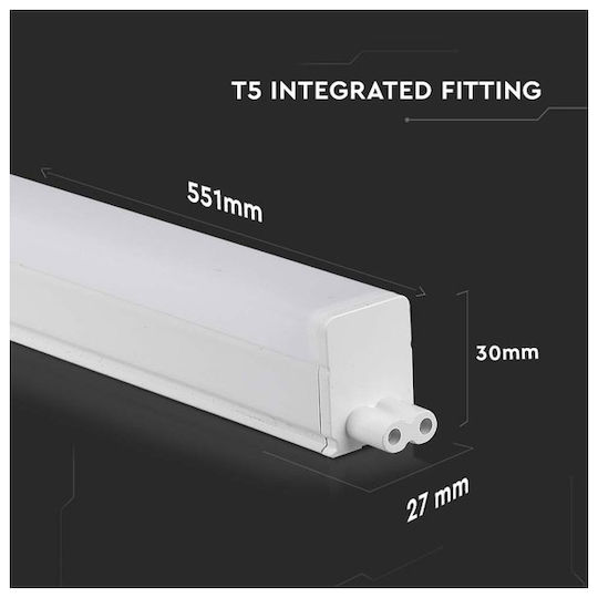 V-TAC Under-Cabinet LED Light 7W Warm White with Switch L55.1xD2.7xH3cm