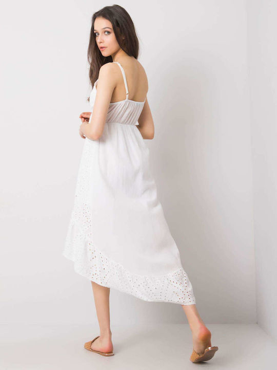 Och Bella Summer Midi Dress Wrap White